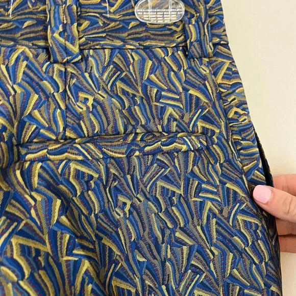 Alejandro Calderon Womens Colorful Ankle Dress Pants Geometric Tapered 31x31 - Picture 8 of 8